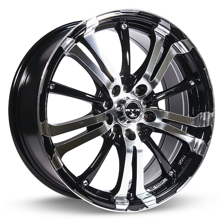 Rtx Alloy Wheel, Arsenic 15X6.5 5-100/114.3 40P C73.1 BLACK MACHINED 082659